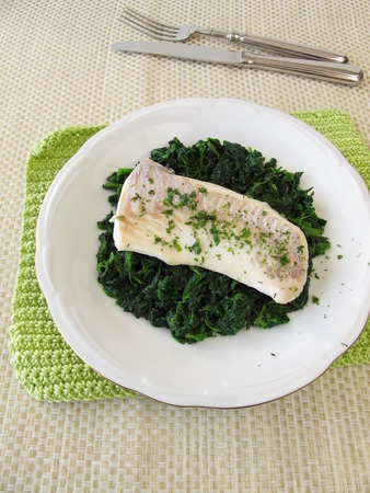 Wild Haddock on Steamed Greens GF